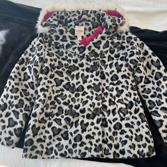 Girls leopard print coat - Picture 1 of 10